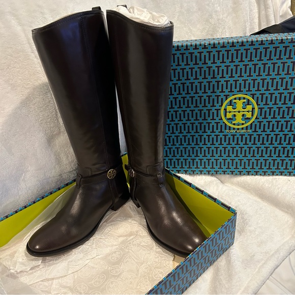 Tory Burch Bristol 30MM Riding Boot Equestrian Calf Leather. Size 11 - Picture 3 of 16